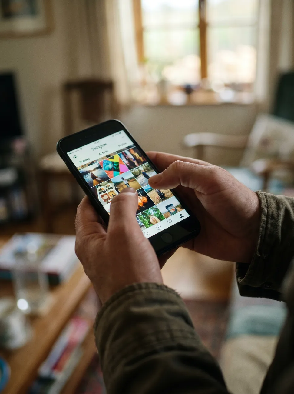 Social media on phone