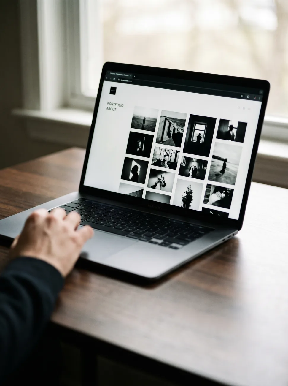 Web design laptop mockup