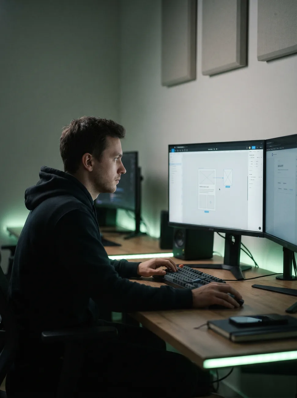 Dual monitor web design