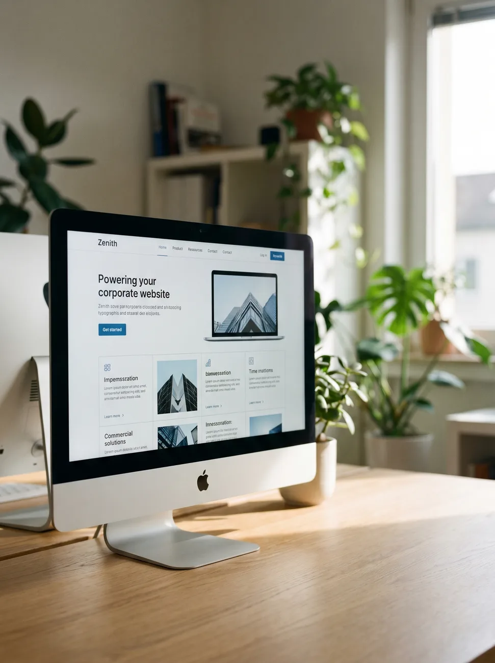 iMac website mockup